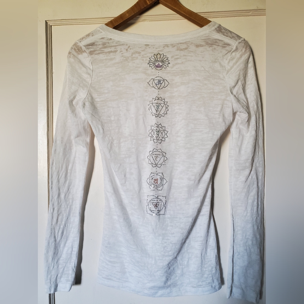 Lily Lotus Chakra Rhinestones Top π - Picture 2 of 4